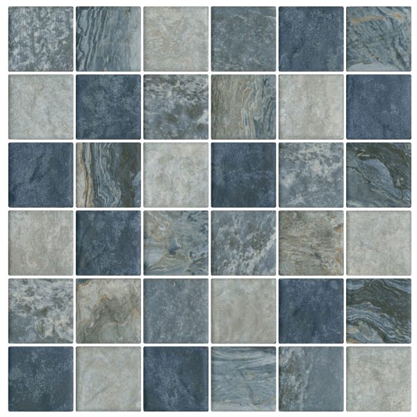 SOUTH PACIFIC VANUATU WAVE BLUE MOSAIC 47X47mm