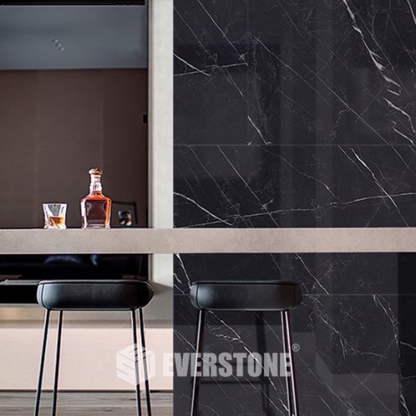 Superb Marble Marquina Black Natural Tile 600X600mm