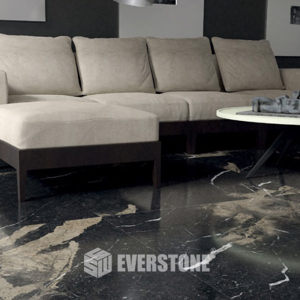 Superb Marble Pierre Black Natural Tile 600X600mm