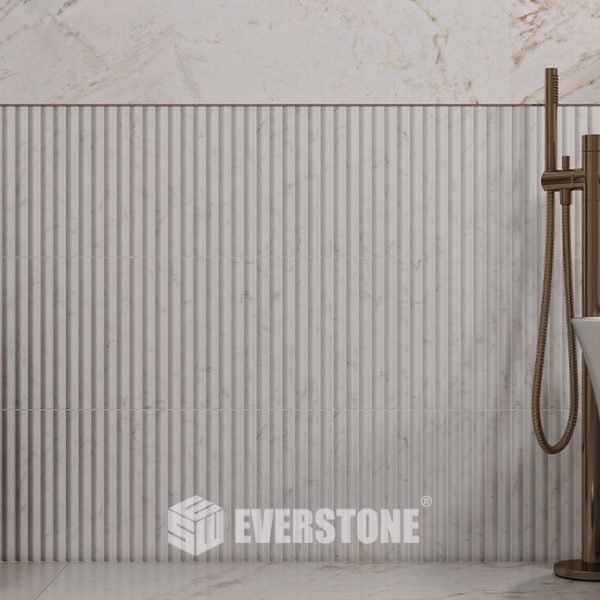 Marble Mosaic Carrara 3D Flute Honed 23×300mm