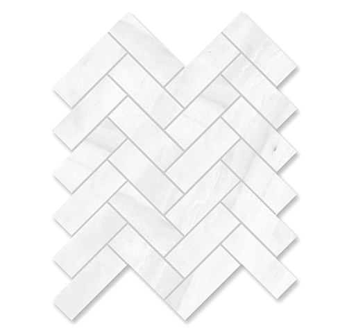 Marble Mosaic Pearl White Brick Wave Honed 98×35mm