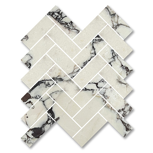 Marble Mosaic Viola BrickWave Honed 98×35mm