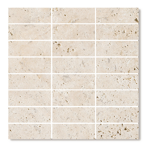 Mosaic Travertine Classico Stack Bond Honed 98×35mm